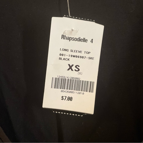 Rhapsodielle Back New Long Sleeve Top XS - Picture 2 of 5